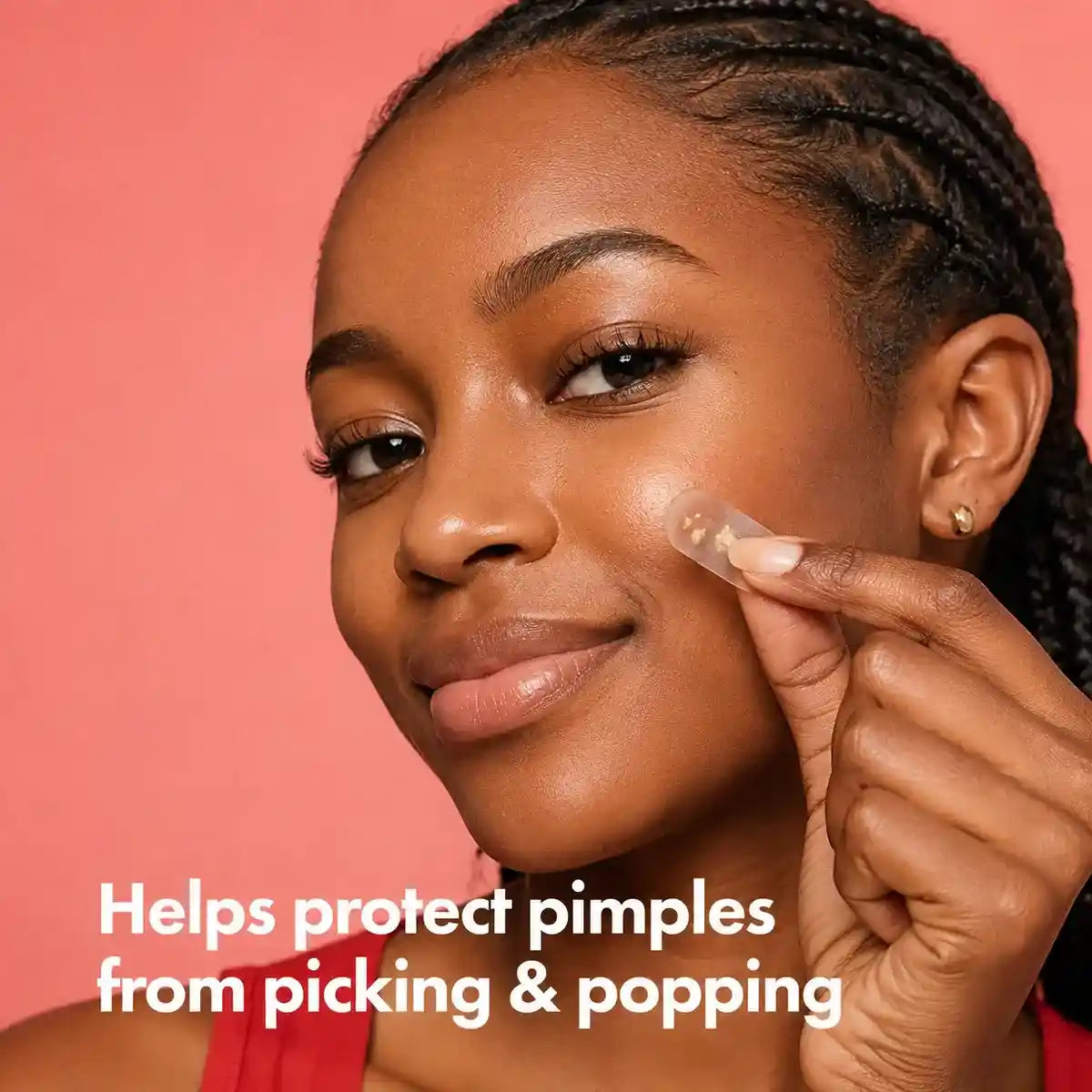 Applying a ClearDot patch to protect a pimple from picking and popping