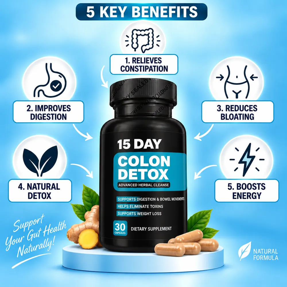 Fluxora 15-Day Colon Detox — key benefits