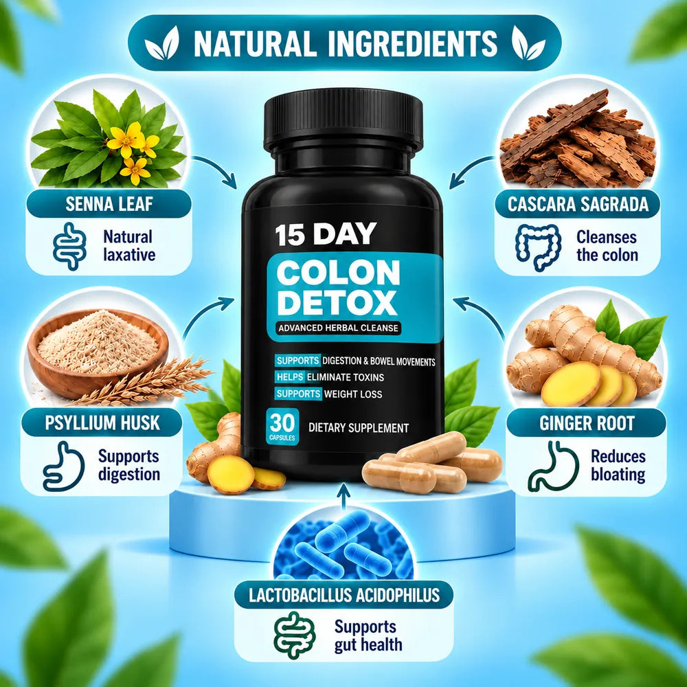 Fluxora — Senna Leaf, Cascara Sagrada, Psyllium Husk, Ginger Root, Lactobacillus Acidophilus