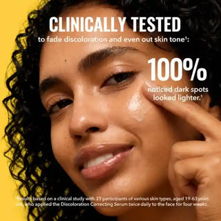 Clinically tested - 100% noticed dark spots looked lighter