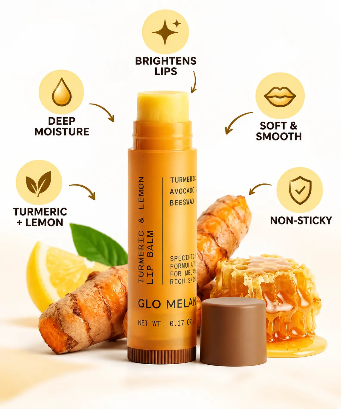 LumiLips turmeric & lemon lip balm — ingredients & benefits