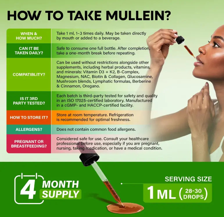 PureLung Mullein Drops — how to take